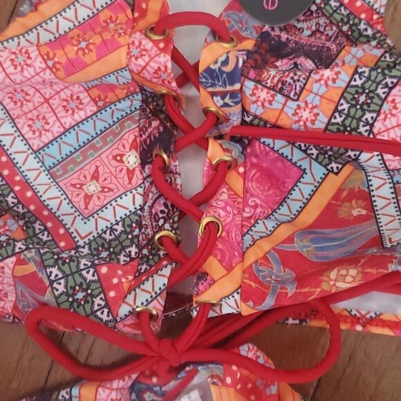 Lace Up Top Bikini - Picture 6 of 7